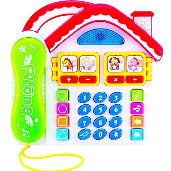 Telefone Divertido Casa 4 Funções Com Luz E Som - Dm Toys Imagem de Telefone Divertido Casa 4 Funções Com Luz E Som - Dm Toys