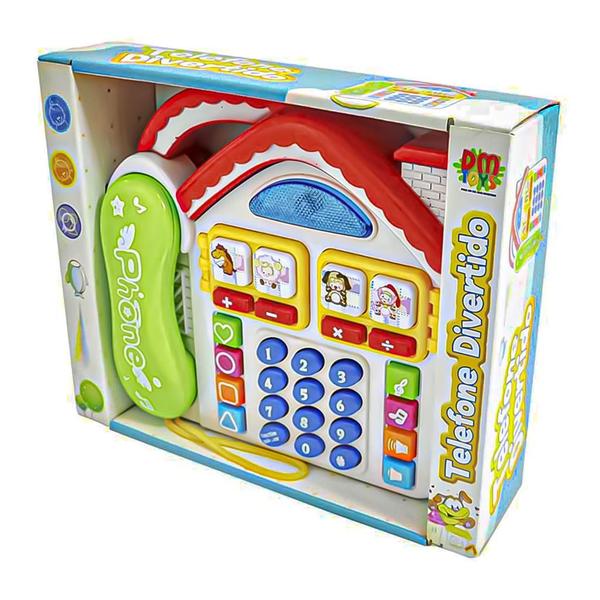 Telefone Divertido Casa 4 Funções Com Luz E Som - Dm Toys Imagem de Telefone Divertido Casa 4 Funções Com Luz E Som - Dm Toys