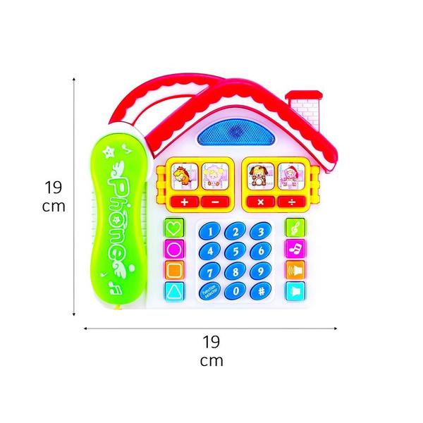 Telefone Divertido Casa 4 Funções Com Luz E Som - Dm Toys Imagem de Telefone Divertido Casa 4 Funções Com Luz E Som - Dm Toys