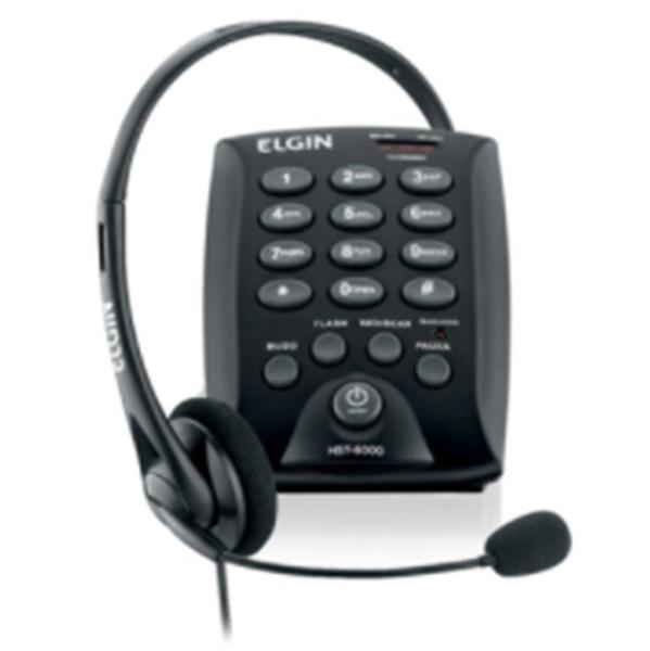 Imagem de Telefone Headset Telemarketing Elgin 6000 compacto