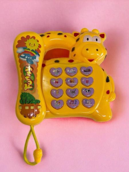 Telefone Infantil Girafa Com Som E Luzes Interativo - Shuyi Imagem de Telefone Infantil Girafa Com Som E Luzes Interativo