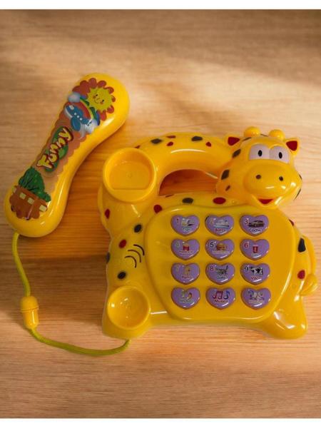Telefone Infantil Girafa Com Som E Luzes Interativo - Shuyi Imagem de Telefone Infantil Girafa Com Som E Luzes Interativo