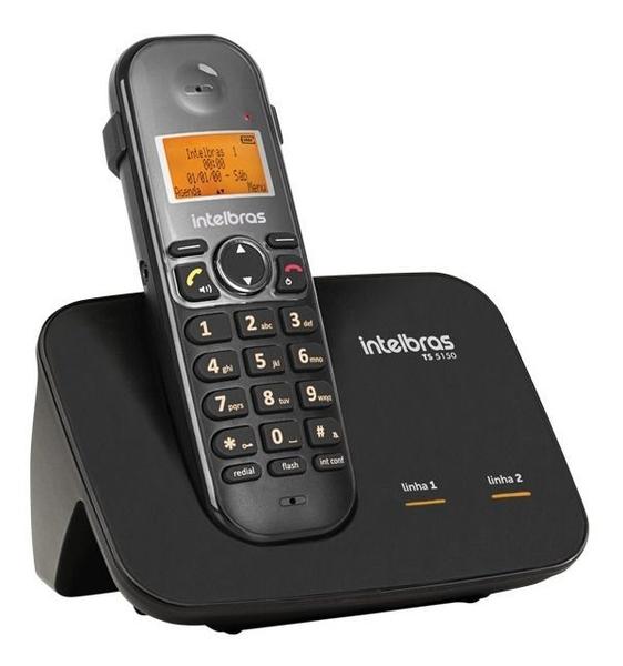 Imagem de Telefone Intelbras Fixo Sem Fio Ts 5150 Para Duas Linhas