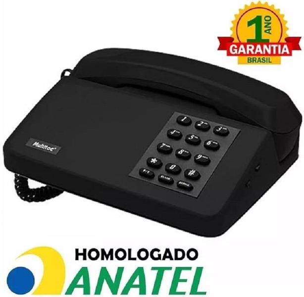 Imagem de Telefone Multitoc Mesa Grafite  Com Chave