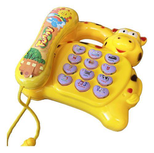 Imagem de Telefone Musica Infantil Brinquedo Educativo Animais Fazenda