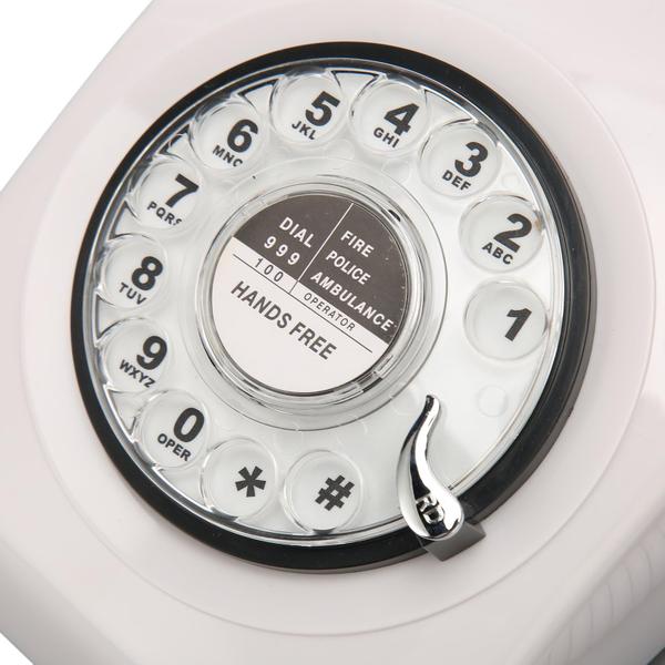 Imagem de Telefone Pomya Retro Vintage Rotary Dia Antique com fio branco