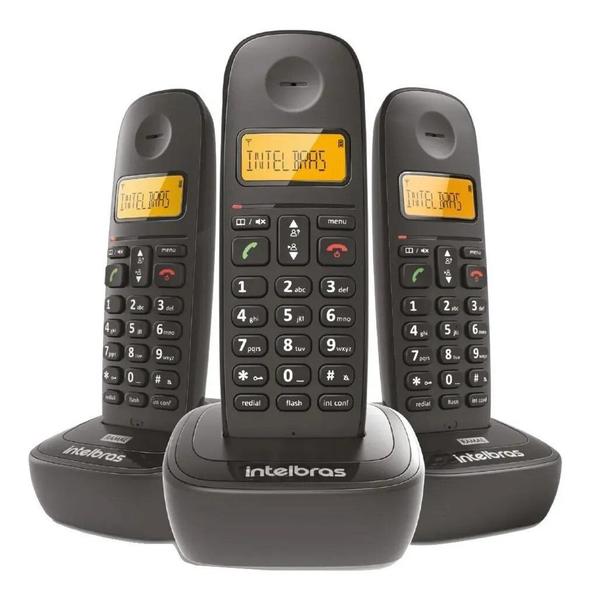 Imagem de Telefone Sem Fio C/2 Ramais Intelbras TS 2513 preto 4122513