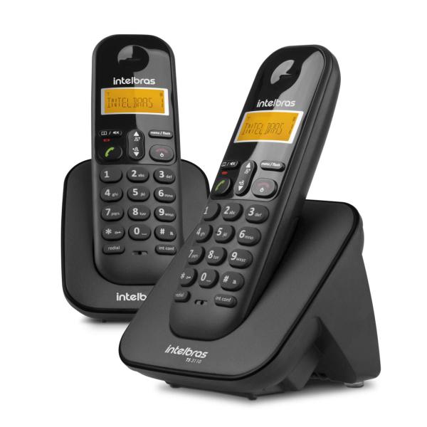 Imagem de Telefone Sem Fio Com Ramal Extra Ts 3112 Preto Intelbras