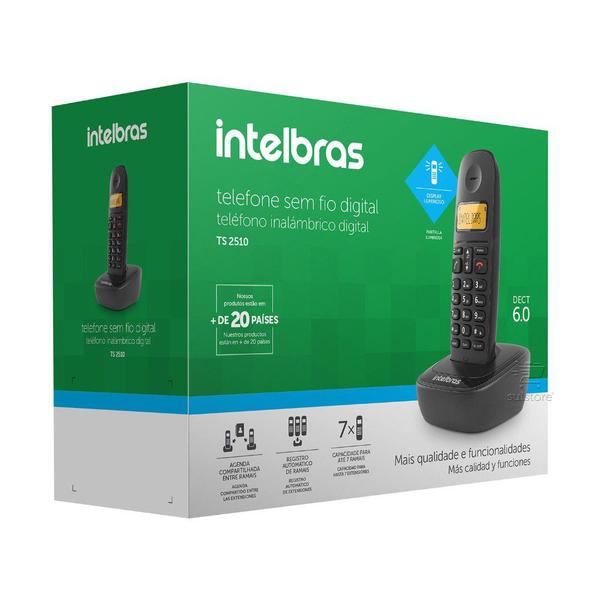 Imagem de Telefone Sem Fio Digital C/ Identificador de Chamadas TS2510 Dect 6.0 Intelbras