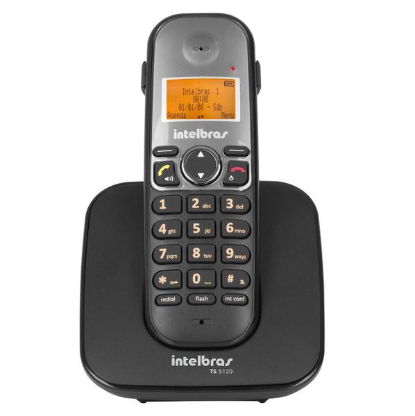 Imagem de Telefone Sem Fio Digital Ts 5120 Intelbras Com bina viva voz