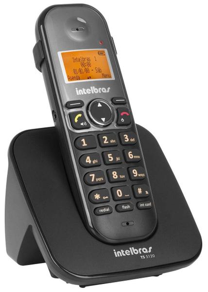 Imagem de Telefone Sem Fio Digital Ts 5120 Intelbras Dect 6.0 Preto