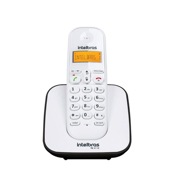 Imagem de Telefone Sem Fio Intelbras Display Luminoso Ts 3110 Branco