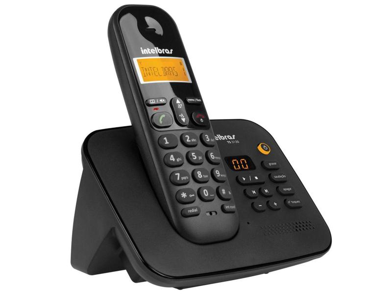 Imagem de Telefone Sem Fio Intelbras TS 3130  - Identificador de Chamada Sec. Eletrônica Preto