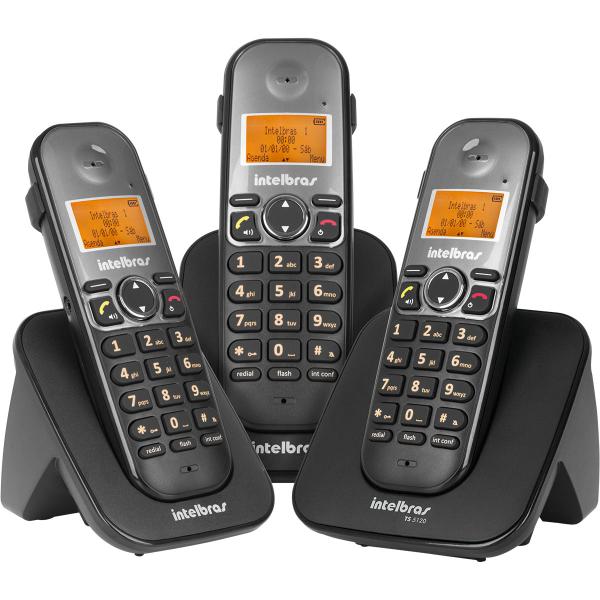 Imagem de Telefone Sem Fio Intelbras Ts 5123 Com 2 Ramais Adicionais