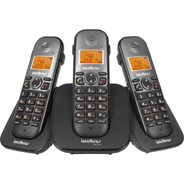 Imagem de Telefone Sem Fio Intelbras Ts 5123 Com 2 Ramais Adicionais