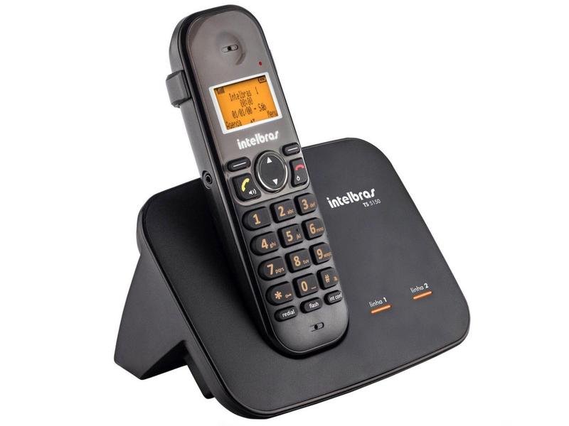 Imagem de Telefone Sem Fio Intelbras TS 5150 - Identificador de Chamada Conferência Preto