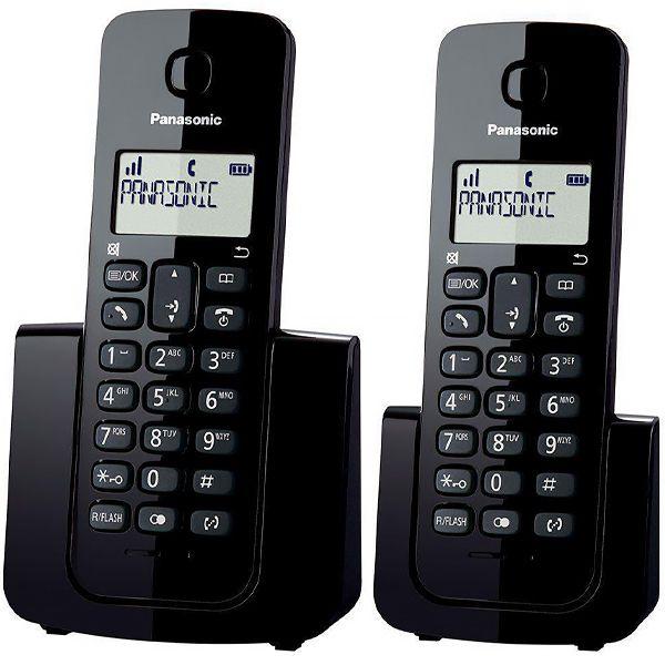 Imagem de Telefone Sem Fio Panasonic KX-TGB112LAB com Identificador de Chamadas - Preto