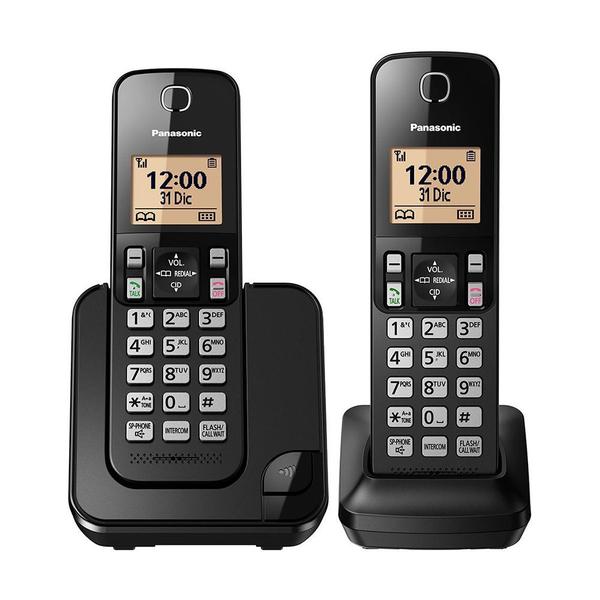 Imagem de Telefone Sem Fio Panasonic KX-TGC352 2 Bases 110V - Preto