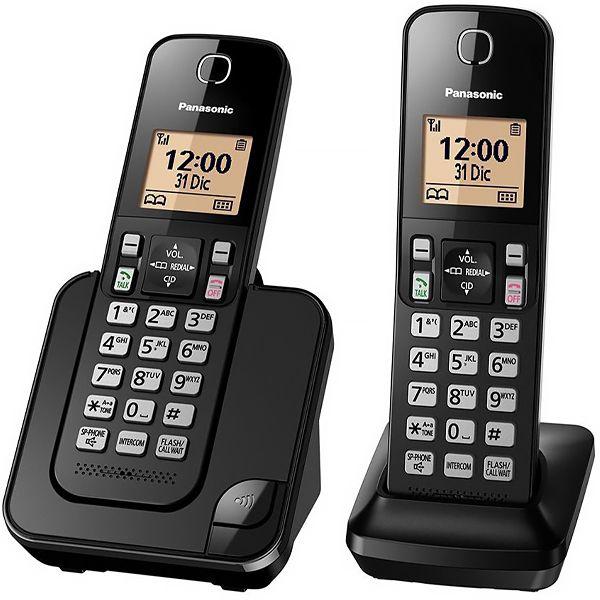 Imagem de Telefone Sem Fio Panasonic KX-TGC352 com Identificador de Chamadas - Preto