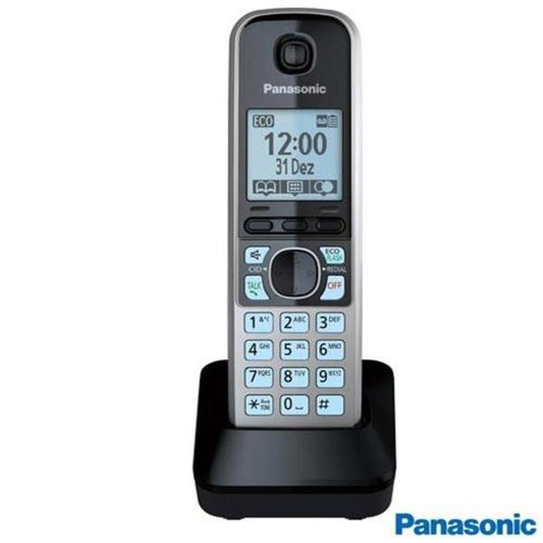 Imagem de Telefone sem fio + ramal com identificador  kx-tg6722lbb preto panasonic