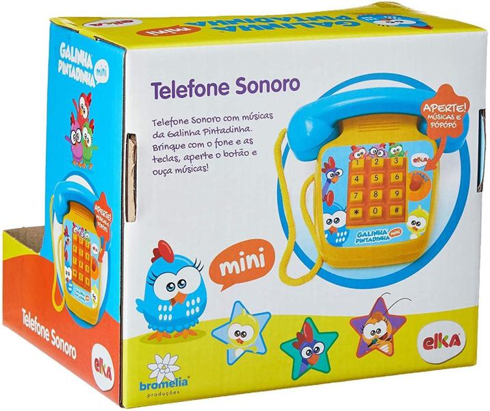 Imagem de Telefone Sonoro Galinha Pintadinha Mini Elka 