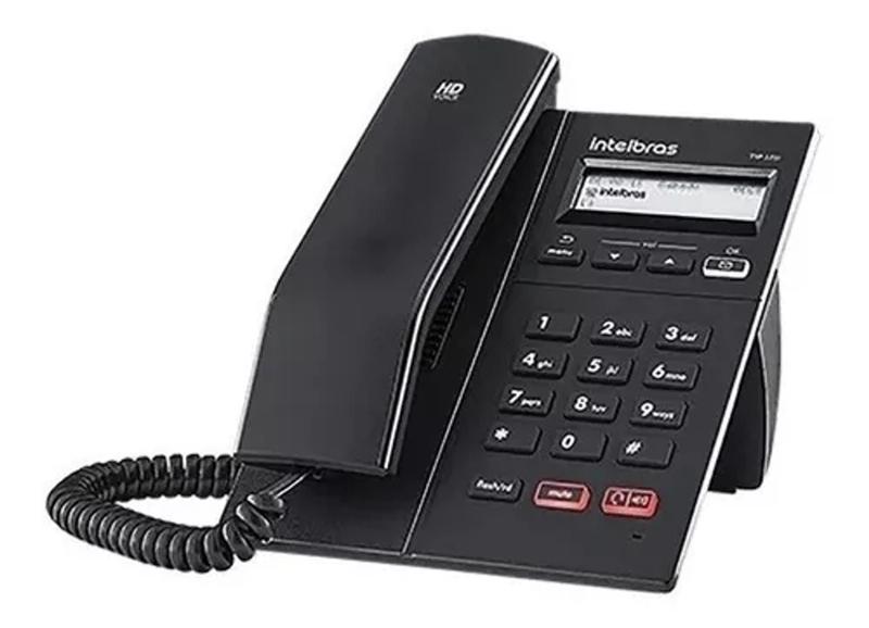 Imagem de Telefone VoIP Intelbras TIP125i Display Áudio HD Viva-Voz e PoE  Escritórios e Empresas