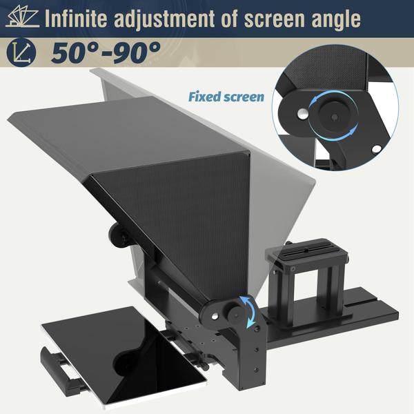 Imagem de Teleprompter GEIMRSY HD de 20 polegadas de grande angular com controle remoto