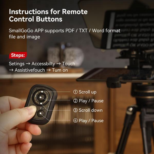 Imagem de Teleprompter SMALLRIG para iPad e tablet de até 11" com aplicativo SmallGoGo