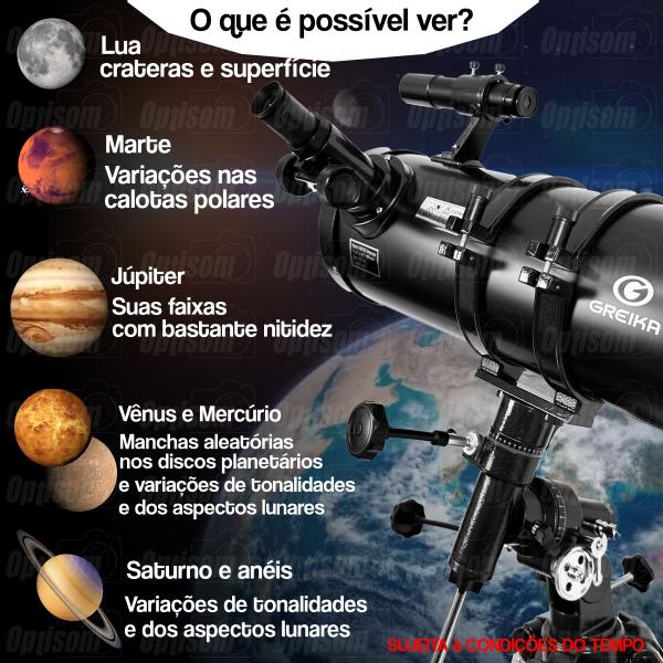 Telescópio Astronomico 150mm Refletor Greika f1400mm Visualizar