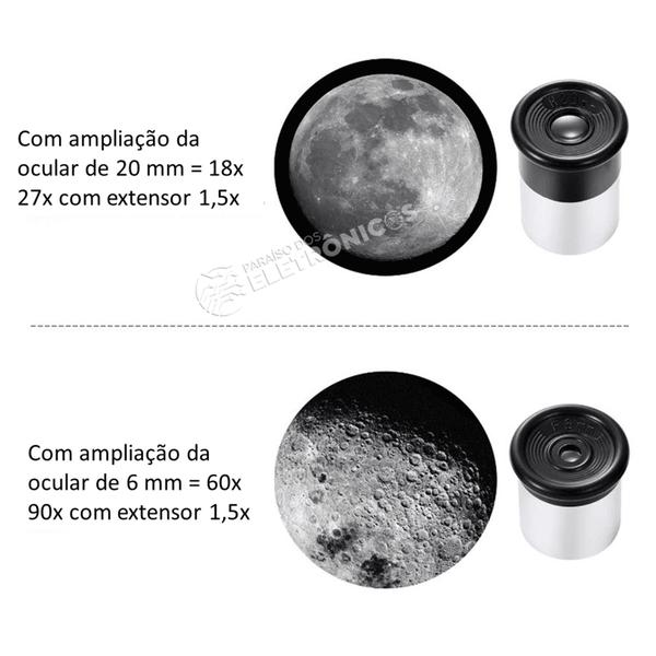 Imagem de Telescópio Astronomico Profissional Refrator Ampliação 90x Leve E Portátil F36060