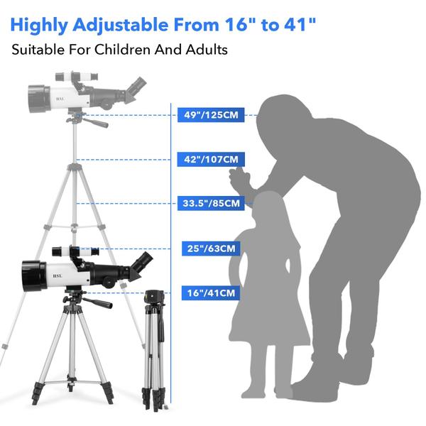 Imagem de Telescópio HSL 70 mm, abertura de 400 mm, distância focal para adultos