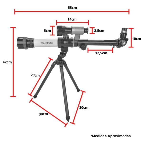 Imagem de Telescópio Infantil Brinquedo Educativo Cientista Astronomia