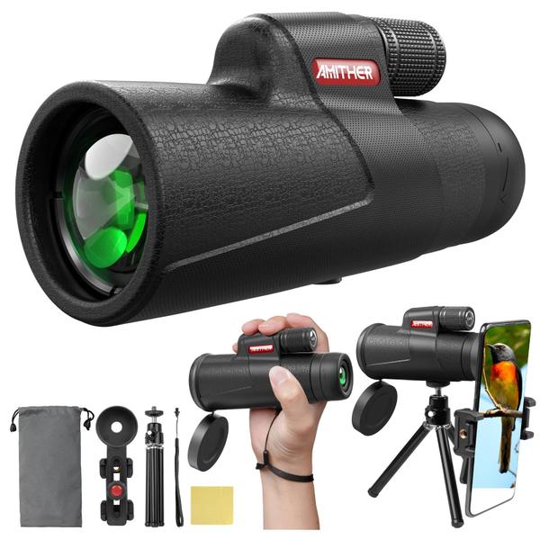 Imagem de Telescópio Monocular 12x55 HD de Alta Potência com Adaptador para Smartphone