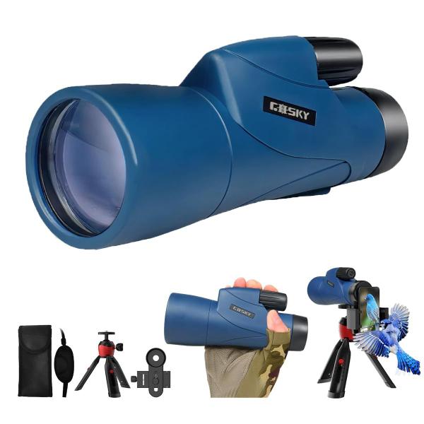 Imagem de Telescópio monocular Gosky Piper 12x55 HD com adaptador de smartphone