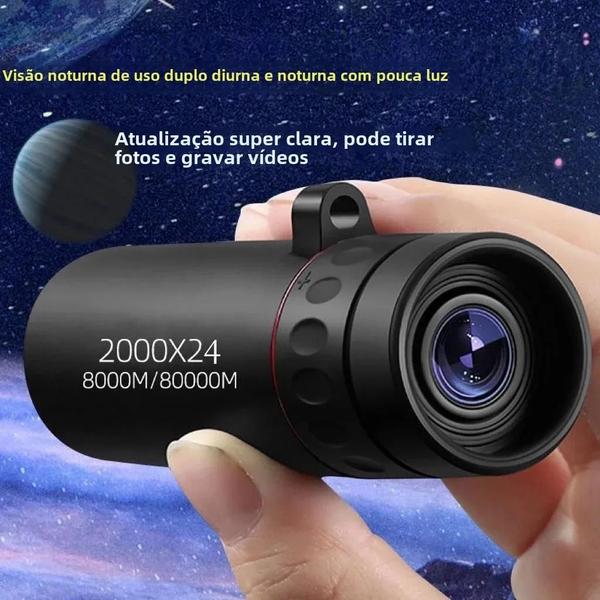 Imagem de Telescópio Monocular HD 2000x24 Portátil Mini Para Acampamento Ao Ar Livre Caça Observação De