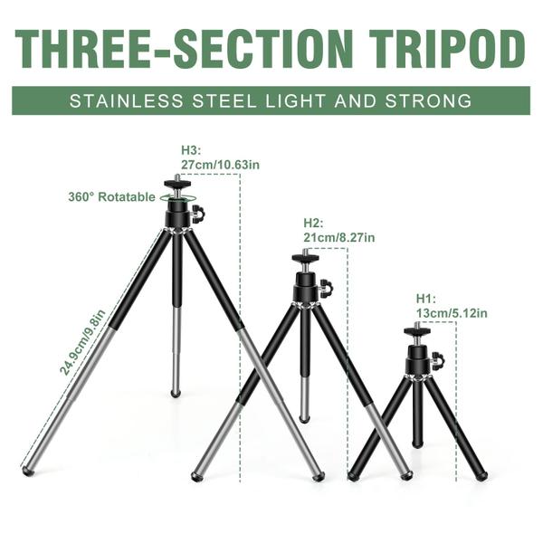 Imagem de Telescópio monocular Pankoo 40x60 de alta potência com suporte para smartphone