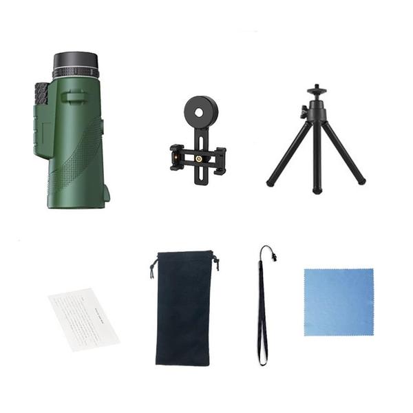 Imagem de Telescópio monocular para smartphone Manzelun 12x50 HD 80x100 Zoom