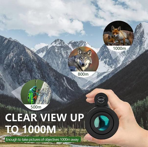 Imagem de Telescópio monocular Physiophyx 80x100 com suporte para smartphone