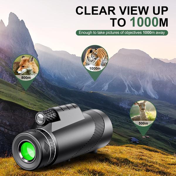 Imagem de Telescópio monocular WMK 80x100 com suporte para smartphone e tripé