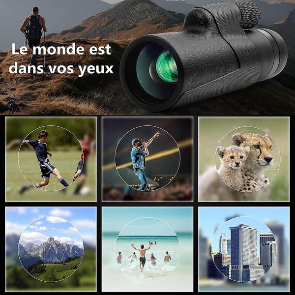 Imagem de Telescópio monocular Wokex 12x50 HD com suporte para smartphone