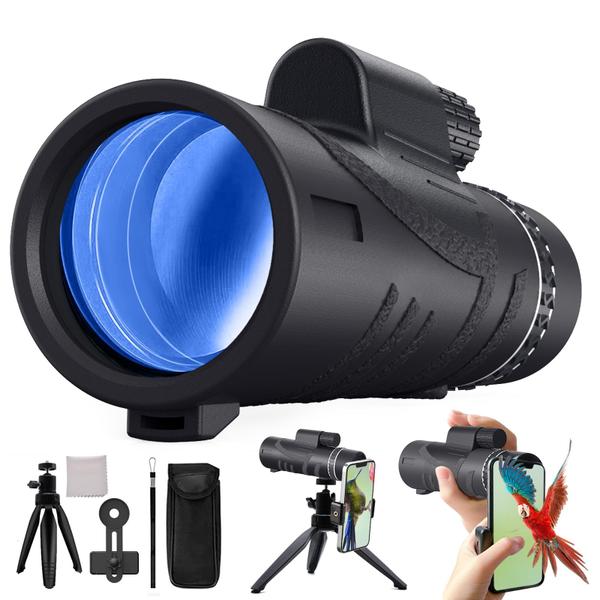 Imagem de Telescópio monocular ZayBBkee HD 80x90 com adaptador de smartphone