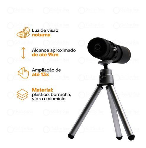 Imagem de Telescópio Portátil Monocular Tripé Suporte Celular Le-2049