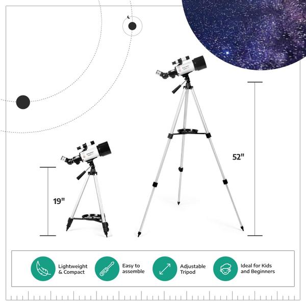 Imagem de Telescópio Slokey Skyways 40070 Refrator 16x-120x para adultos