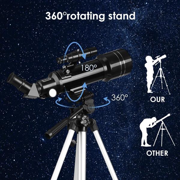 Imagem de Telescópio Tuword Pro 400/70 FMC Refrator com tripé e bússola