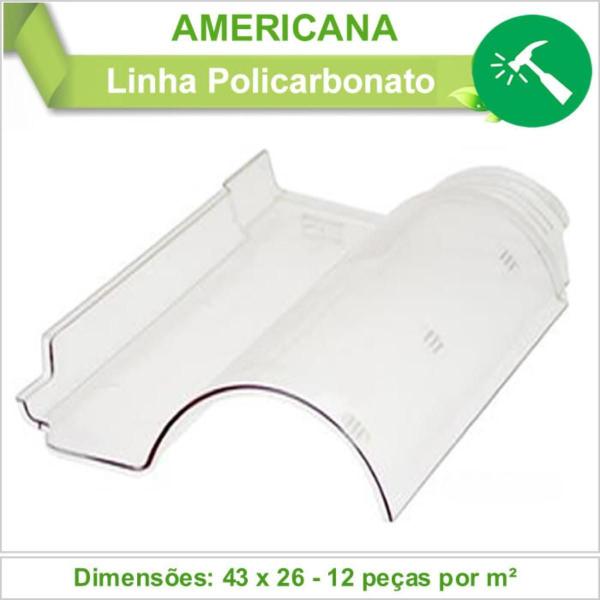 Imagem de Telha Americana Policarbonato Transparente 4 Peças