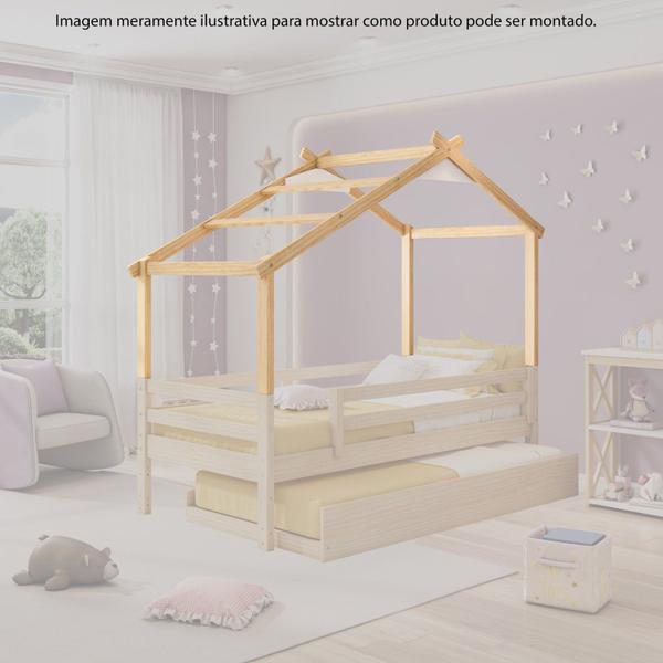 Imagem de Telhado para Cama Infantil V Prime House Casatema Branco/Natural