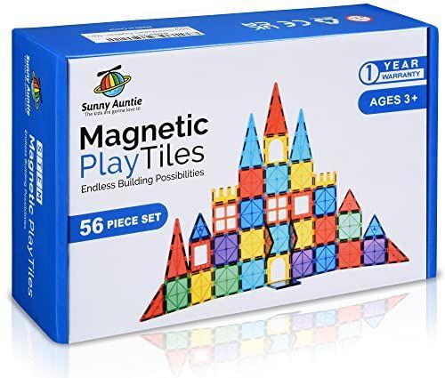 Imagem de Telhas Magnéticas 56pcs - O Conjunto De Partida Final! Brinquedo para 3 4 5 6 7 8 Anos Meninos e Meninas - Crianças & Crianças, Blocos de Construção Magnética, BRINQUEDO DE CONSTRUÇÃO EDUCACIONAL STEM, Grande Presente para Crianças de 3 a 8 anos!