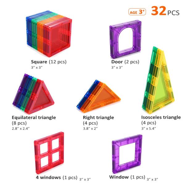 Telhas Magnéticas STEM Brinquedos Educacionais Ímãs para Crianças Blocos Magnéticos 3D para Crianças Criatividade Presentes Brinquedos para 3 4 Meninos e Meninas de 6 Anos - PLUMIA Imagem de Telhas Magnéticas STEM Brinquedos Educacionais Ímãs para Crianças Blocos Magnéticos 3D para Crianças Criatividade Presentes Brinquedos para 3 4 Meninos e Meninas de 6 Anos