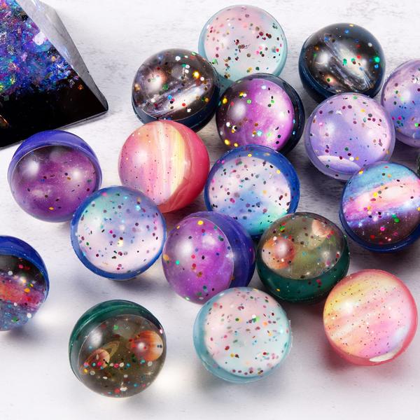 Imagem de Tema espacial Bouncy Balls Pllieay de 32 mm para festa infantil, 20 unidades