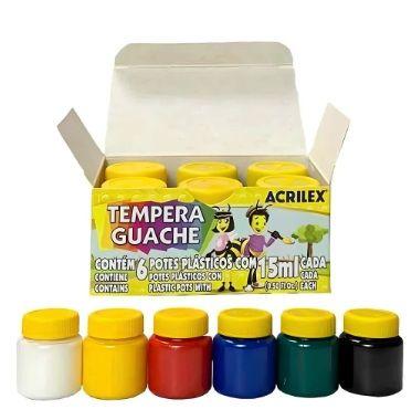 Imagem de Tempera guache 06 cores acrilex